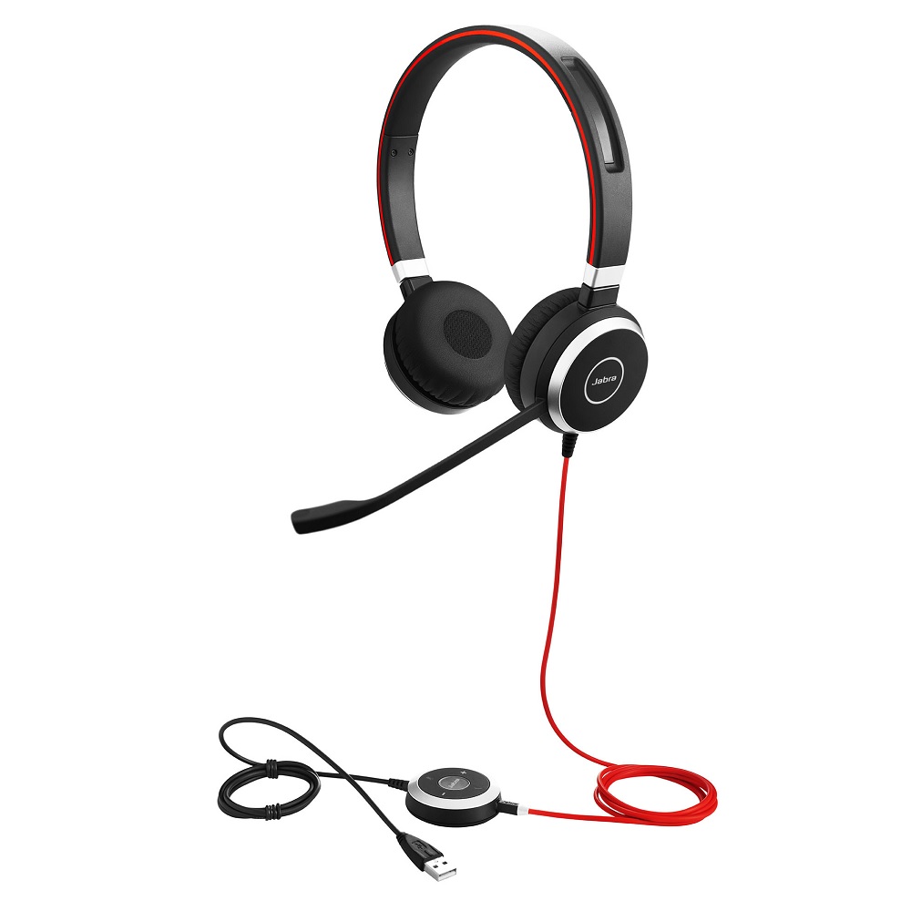 tidligere firkant angivet Jabra Evolve 40 Duo USB-A and 3.5mm Headset | Avcomm Solutions