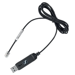 Male RJ9 Plug to Female USB Type A Headset Adapter Compatible with  Plantronics Jabra Sennheiser Wired